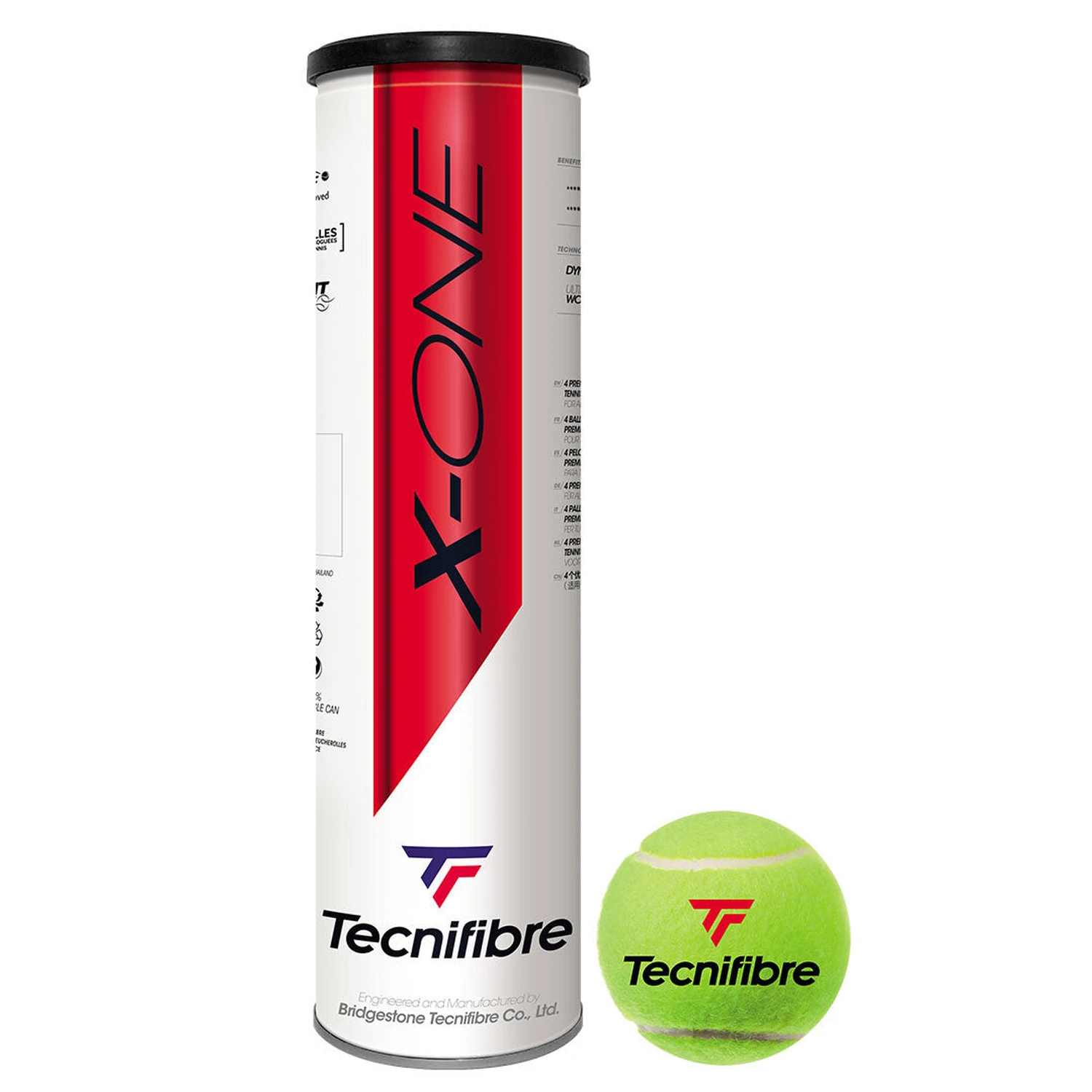 Tecnifibre X-One 4 Tennis Ball Can