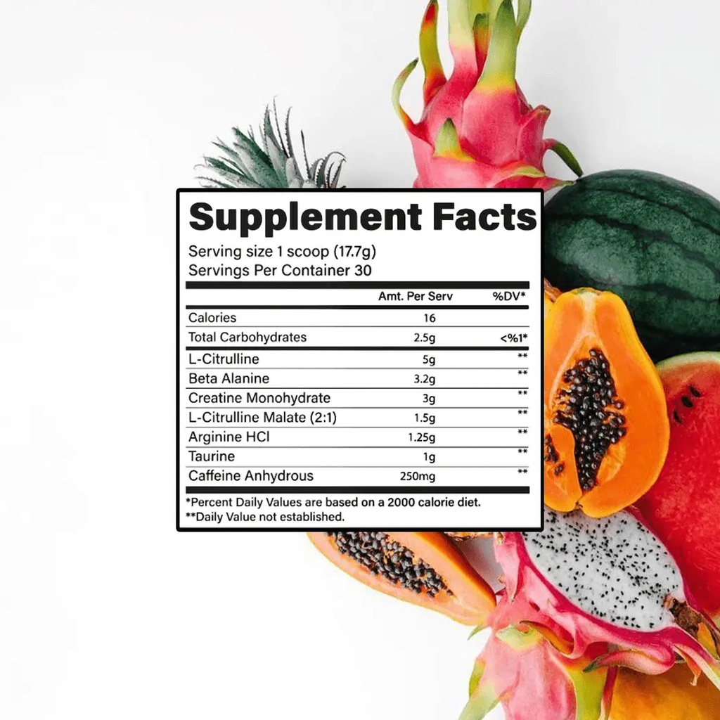 Pure Power Pre-Workout Fruit Punch — 3