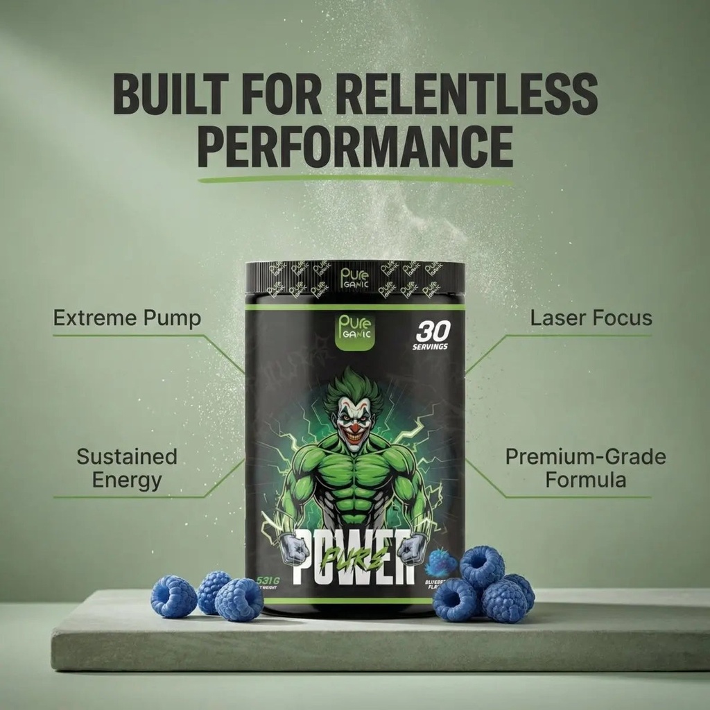 Pure Power Pre-Workout Blue Raspberry — 2