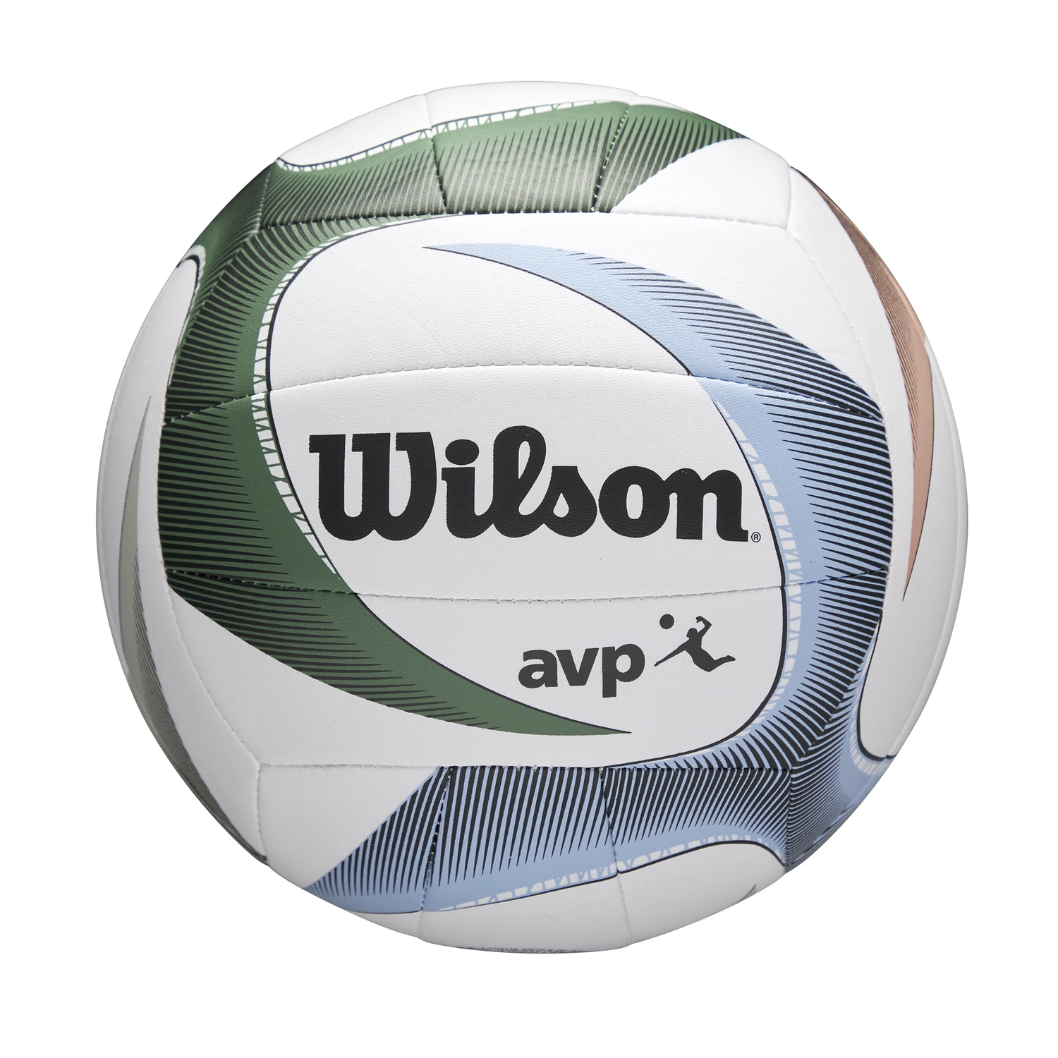AVP PXL Volleyball, White/Blue/Green (Official Size)