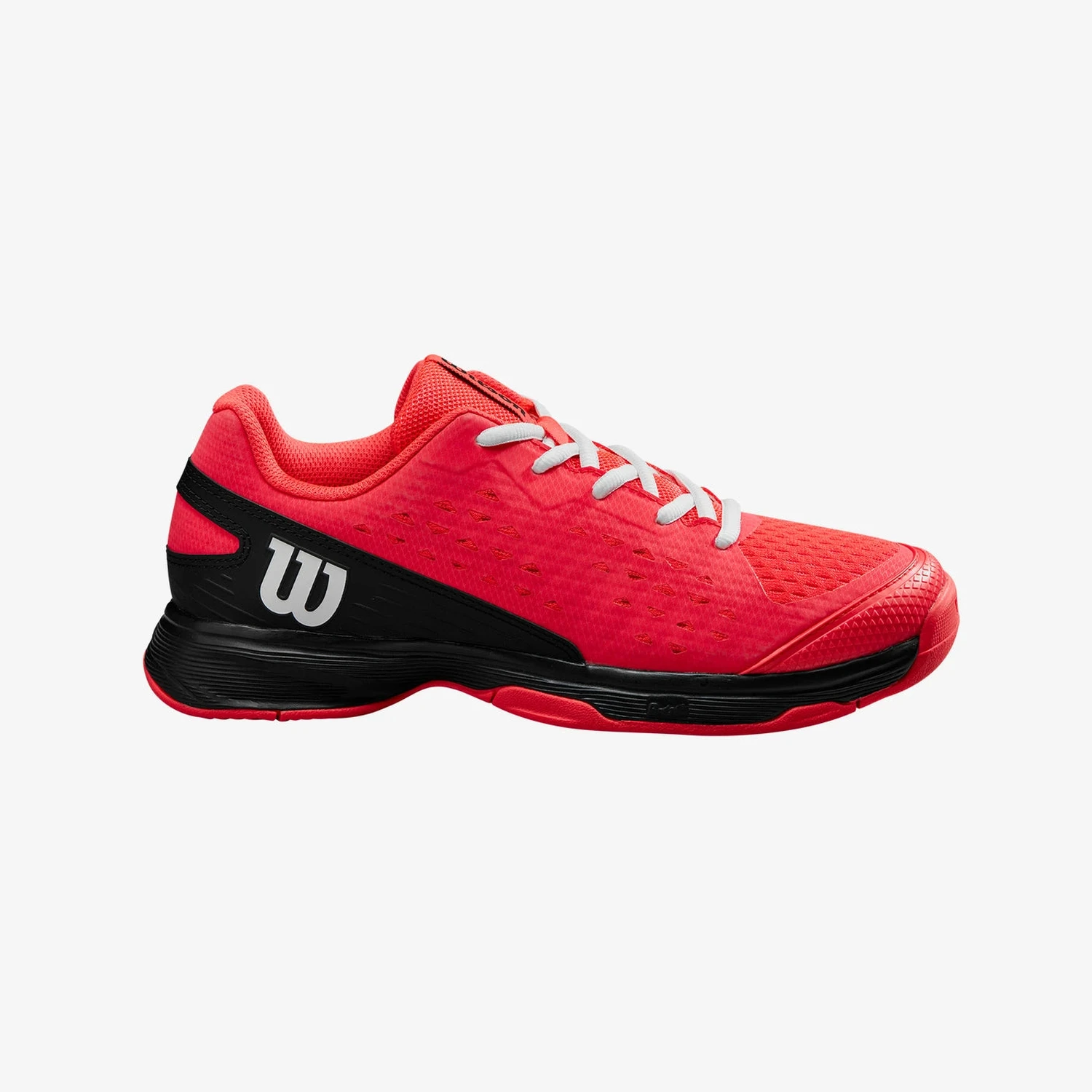 Rush Pro L Junior Tennis Shoe, Diva Pink/Black/White
