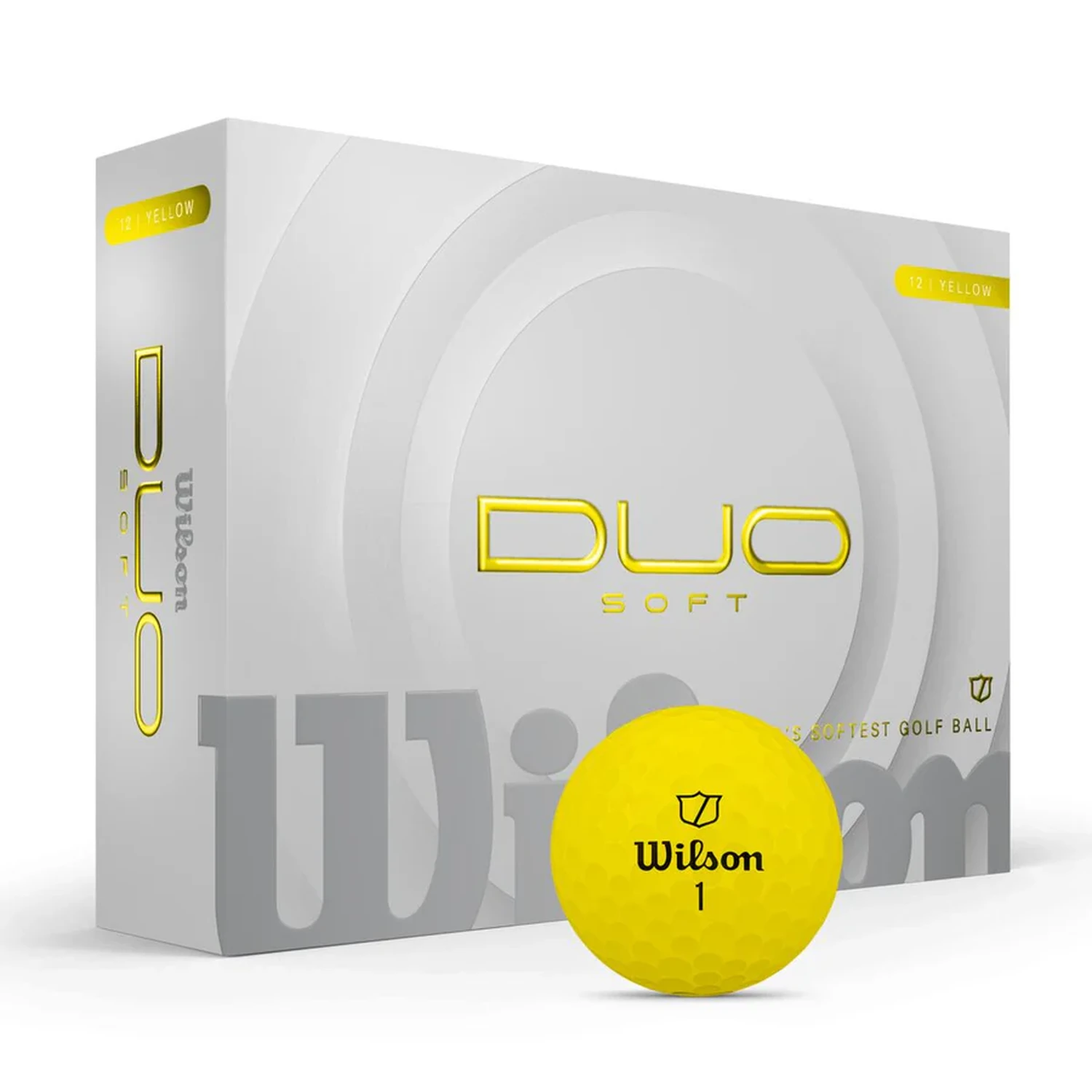 [WG2009104] DUO SOFT GOLF BALL Yellow 12-BALL