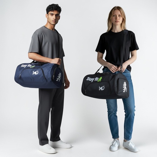 Microfiber Duffel Bag with Shoe Compartment