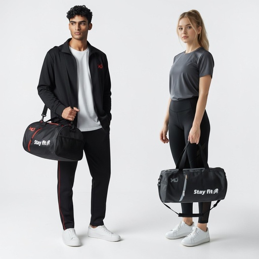 Barrel Duffel Bag with Side Pocket