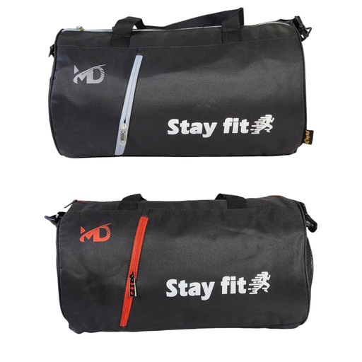 Barrel Duffel Bag with Side Pocket